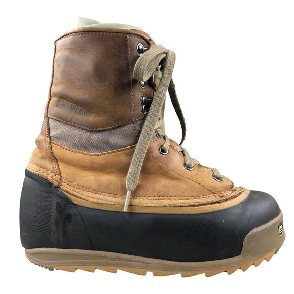 Burton Men's Size 8 Brown Leather Blend Closed Toe Lace-Up Snowboarding Boots - Picture 1 of 16